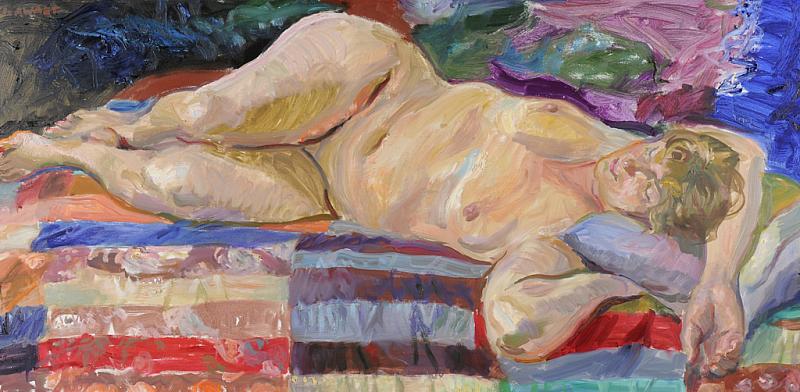 Nude Reclining on a Quilt